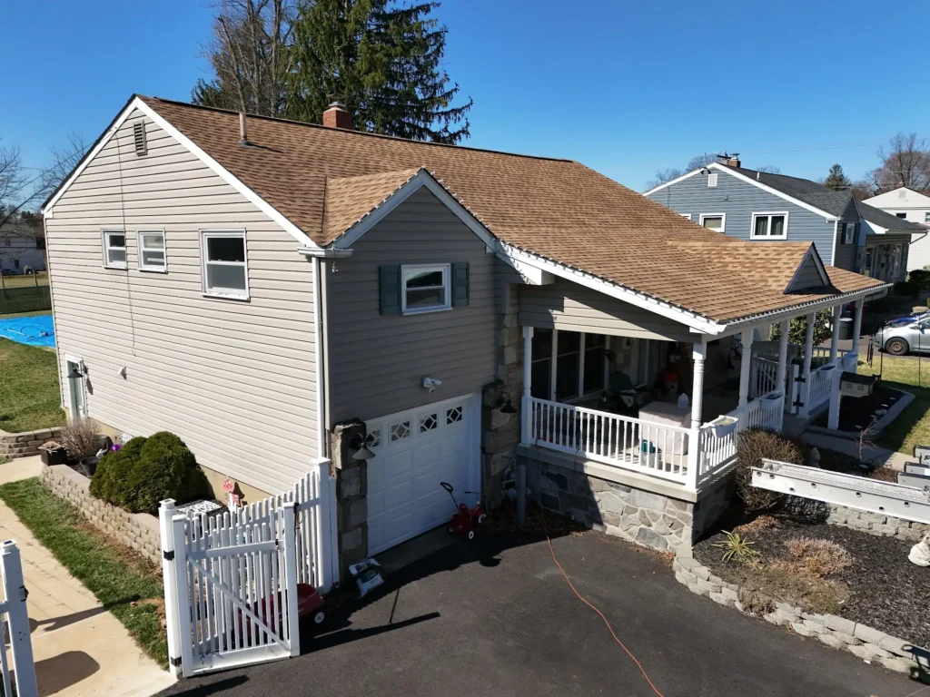 before composite siding and window replacement project Warminster Pennsylvania